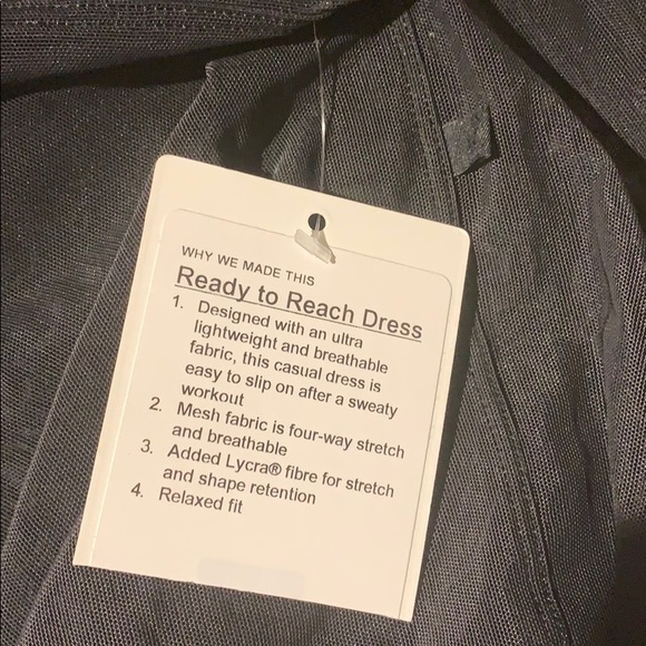 NWT Lululemon Ready To Reach Dress Black Mesh - Picture 9 of 9